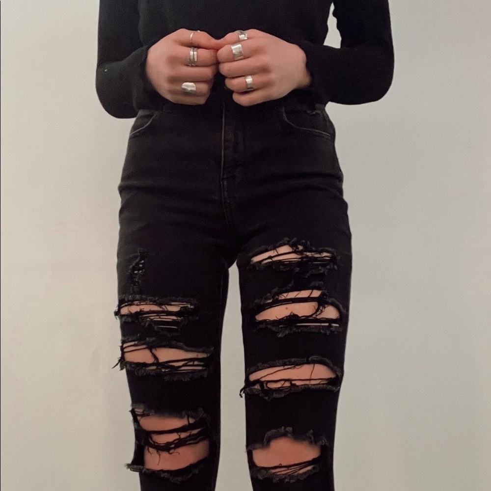 American Eagle Ripped High Waisted Skinny Jeans